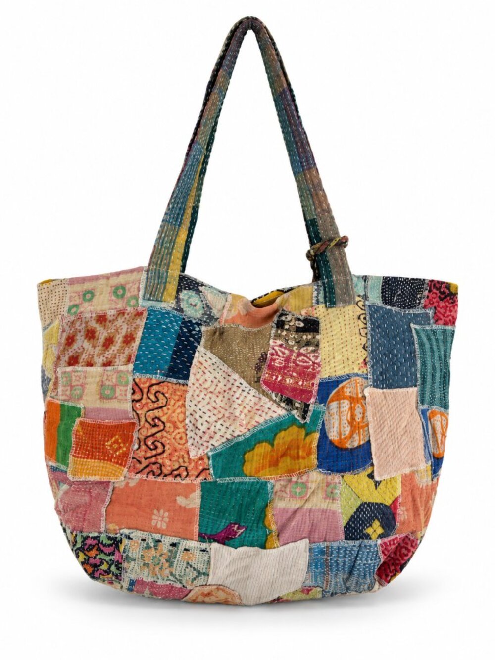islandHOLI Handsewn Kantha Patchwork Cotton Shoulder Purse